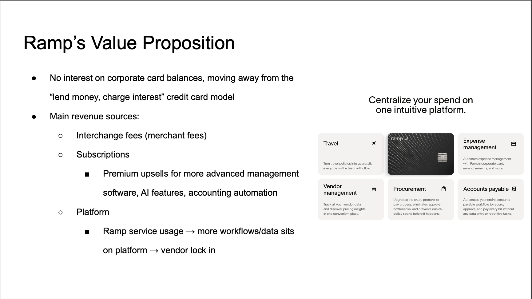 Ramp's Value Proposition slide